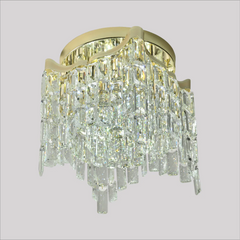 Star Crystal Flush Chandelier Ceiling Light