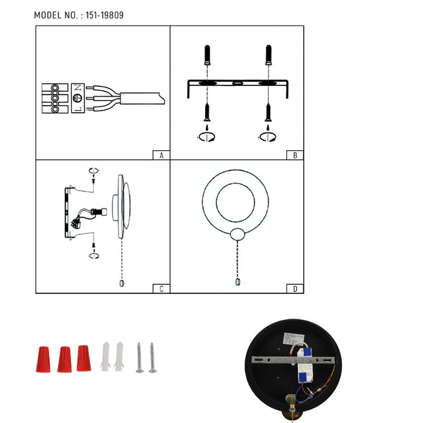 Stellar Modern Pull-Down Switch LED Wall Light