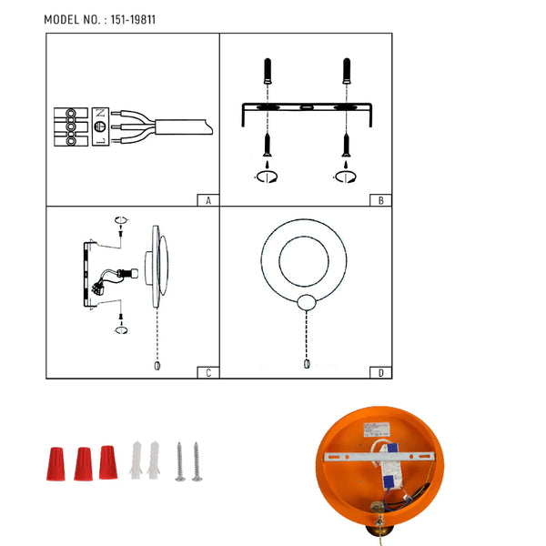 Stellar Modern Pull-Down Switch LED Wall Light