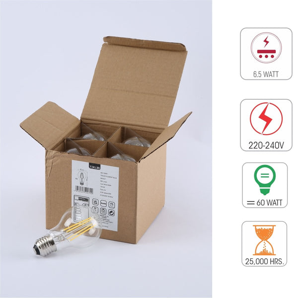 LED Filament A60 GLS Bulb E27 Edison Screw