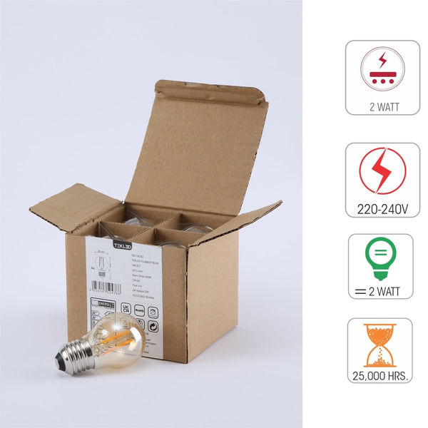 LED Filament G45 Golf Ball Bulb E27 Edison Screw Warm White 2400K