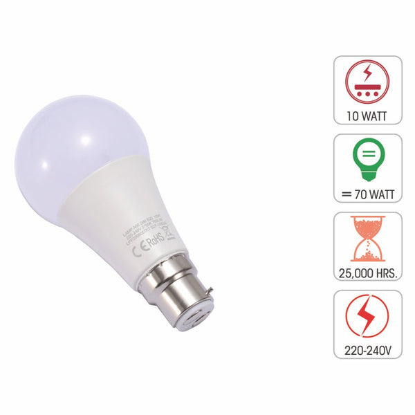 Leo LED GLS Bulb A60 Dimmable B22 Bayonet Cap