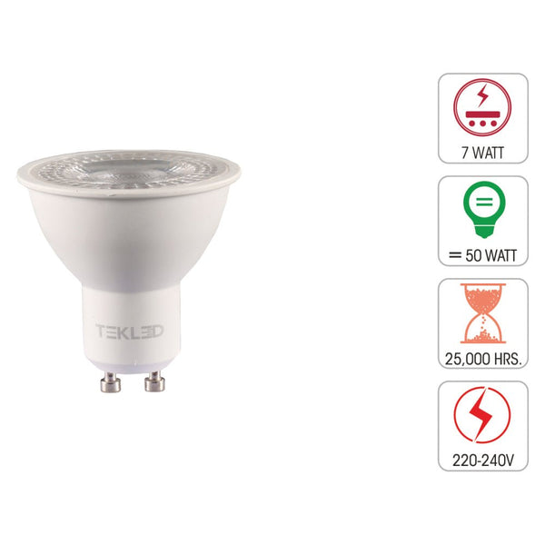 Lepus LED Spot Bulb PAR16 Dimmable GU10 7W Pack of 6