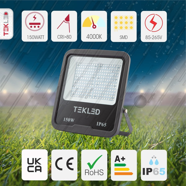 LED Floodlight SMD3030 150W Cool White 4000K IP65