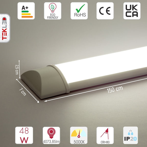 48W 5ft LED Surface Mounted Linear Fitting IP20 150cm