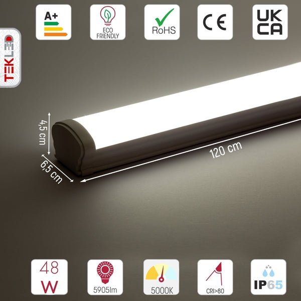 48W 4ft LED Tri-proof Batten Linear Fitting IP65 120cm