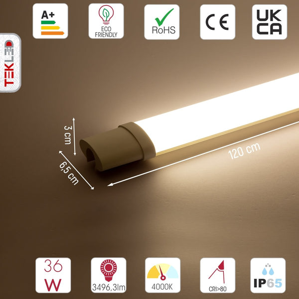 36W 4ft LED Tri-proof Slim Batten Linear Fitting IP65 120cm