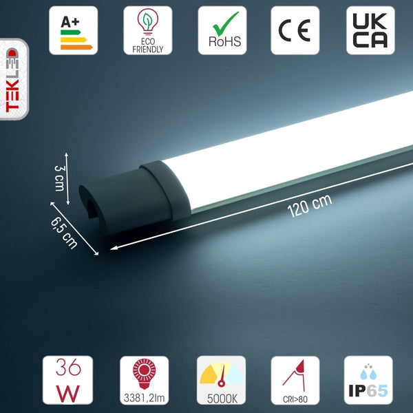 36W 4ft LED Tri-proof Slim Batten Linear Fitting IP65 120cm