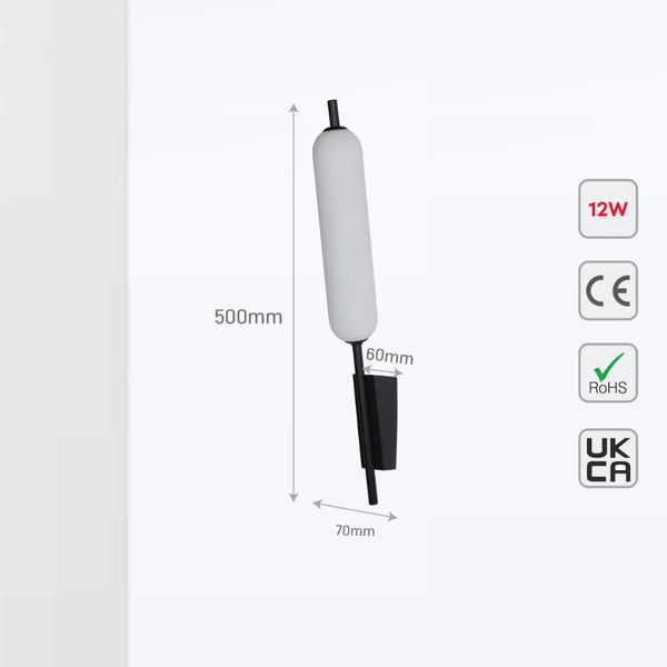 The Blazing Birch Typha Cattail Modern LED Wall Sconce Light 3000K 12W