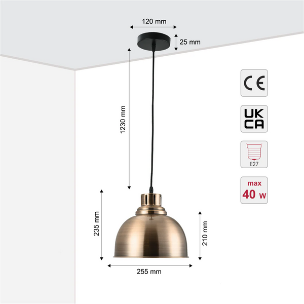Timeless Classic Dome Pendant Light