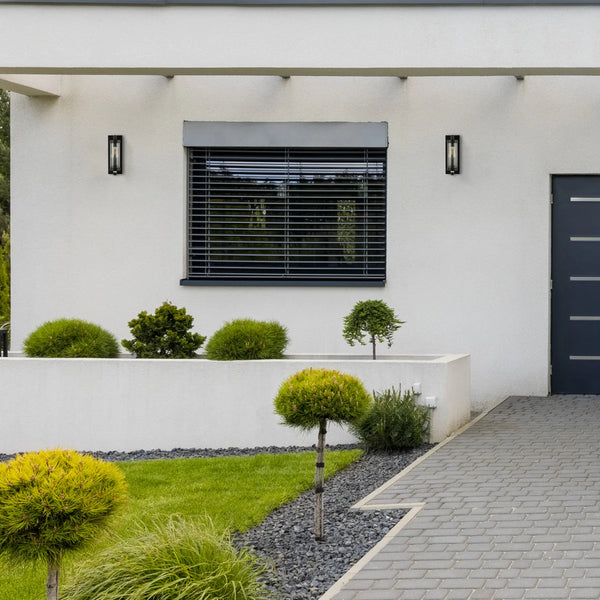 Timeless Elegance Wall Sconce - Durable Glass & Aluminium E27 Compatible Outdoor/Indoor Light