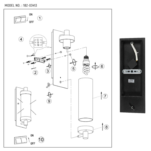 Timeless Elegance Wall Sconce - Durable Glass & Aluminium E27 Compatible Outdoor/Indoor Light