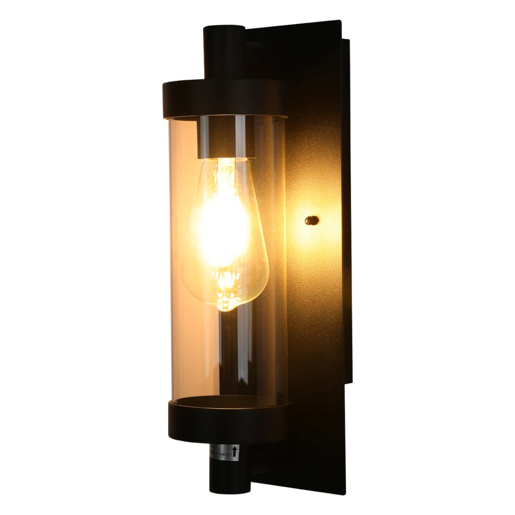 Timeless Elegance Wall Sconce - Durable Glass & Aluminium E27 Compatible Outdoor/Indoor Light