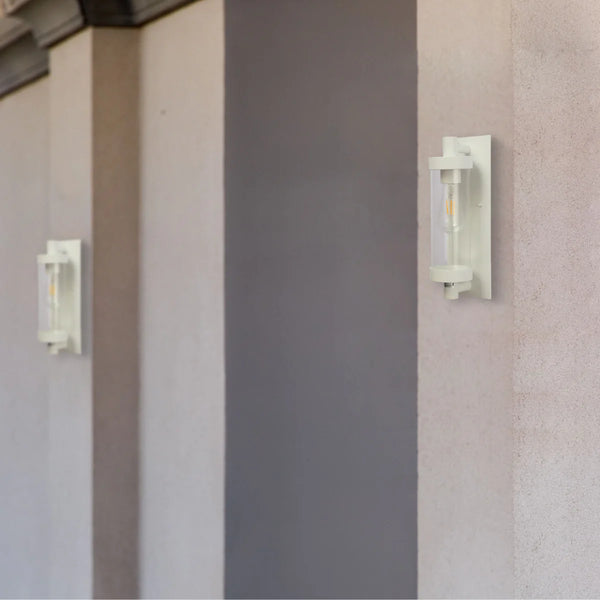 Timeless Elegance Wall Sconce - Durable Glass & Aluminium E27 Compatible Outdoor/Indoor Light