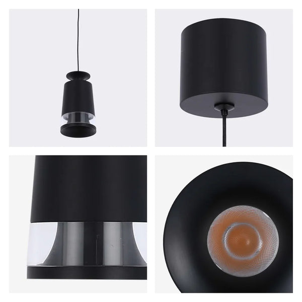 Torchlight LED Pendant Downlight 10W Black Finish, 3000K Warm White