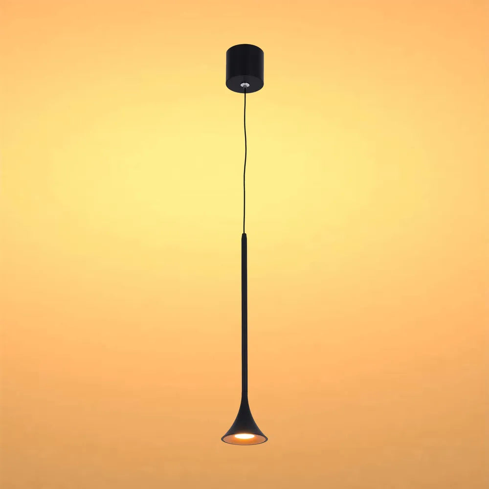 Trumpet LED Pendant Downlight 5W Warm White with Gold Interior
