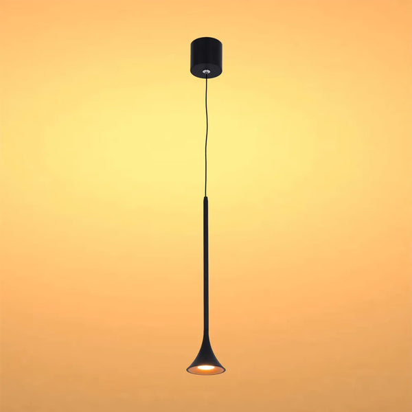 Trumpet LED Pendant Downlight 5W Warm White with Gold Interior