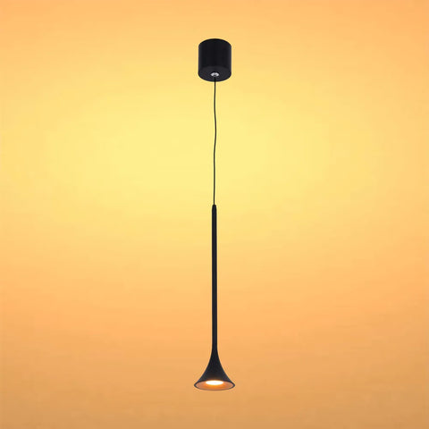 Trumpet LED Pendant Downlight 5W Warm White with Gold Interior