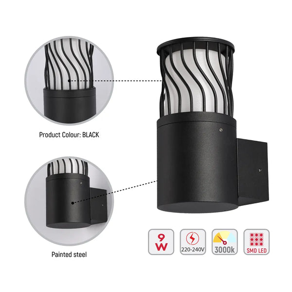 Twilight Wave LED Lantern Wall Light
