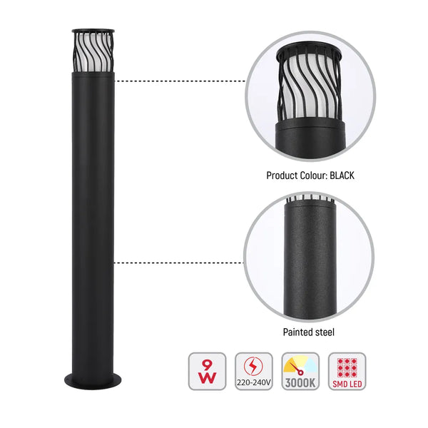 Twilight Wave LED Pathway Bollard Light