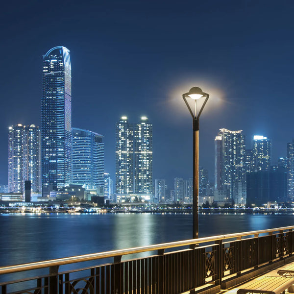 UFO LED Pathway Garden Lamp Post Top Light 60W 3CCT