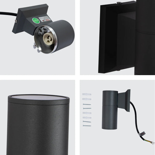 Up-Down Outdoor Wall Lamp IP54 GU10 Dark Grey