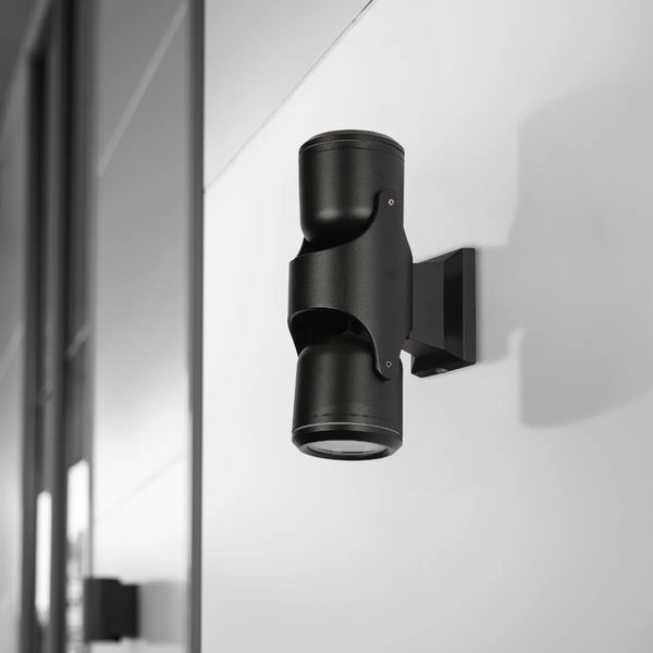 Up Down Tiltable Outdoor Wall Light GU10 Black