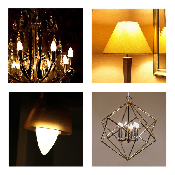 Vela LED Candle Bulb C37 Dimmable E14 Small Edison Screw 5W Pack of 6