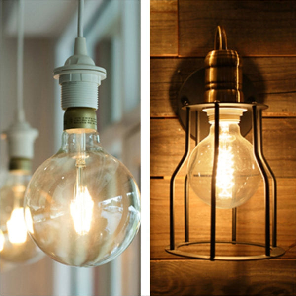 LED Filament Globe Bulb E27 Edison Screw Warm White 2400K