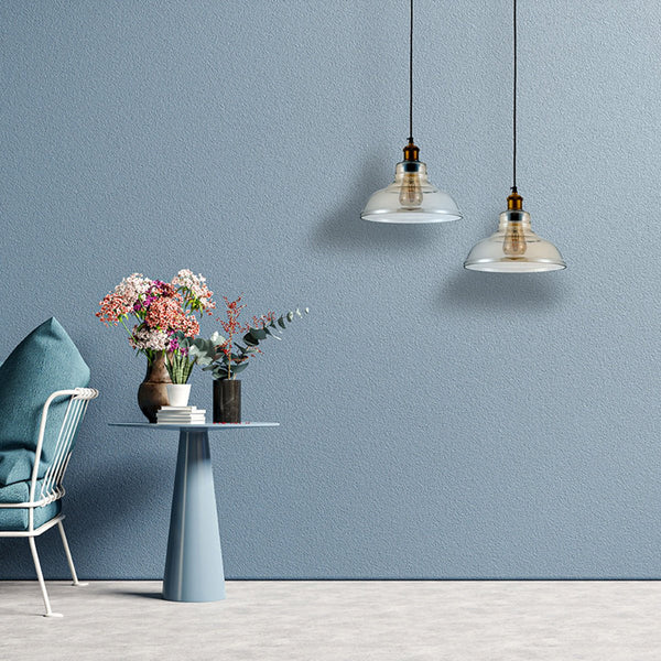 Amber Glass Cone Pendant Ceiling Light E27