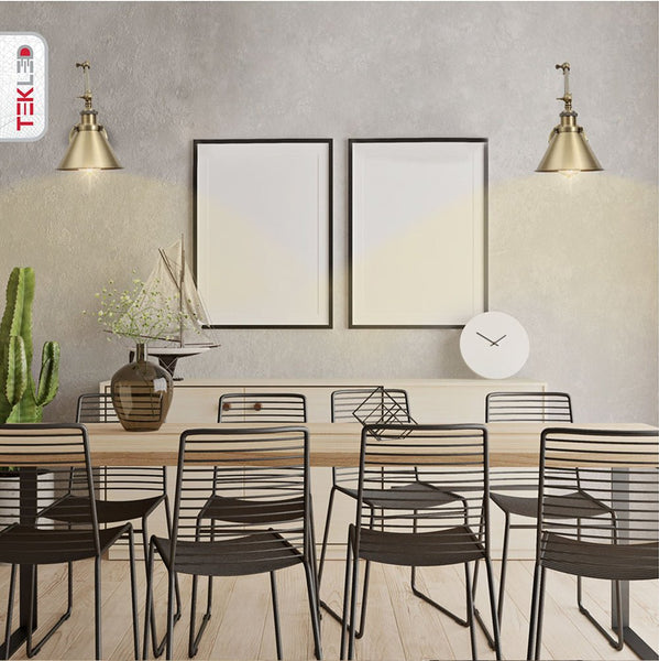 Metal Hinged Cone Wall Light E27 Fitting