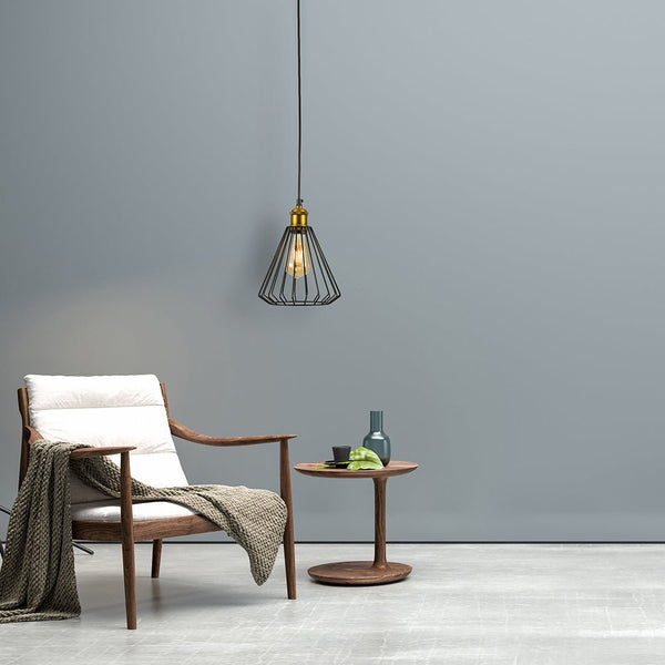 Black Metal Caged Funnel Pendant Ceiling Light E27