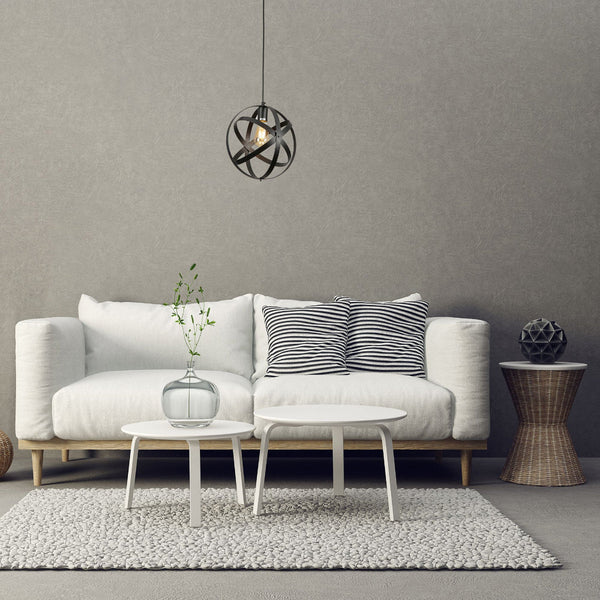 Orbital Metal Caged Globe Pendant Ceiling Light E27