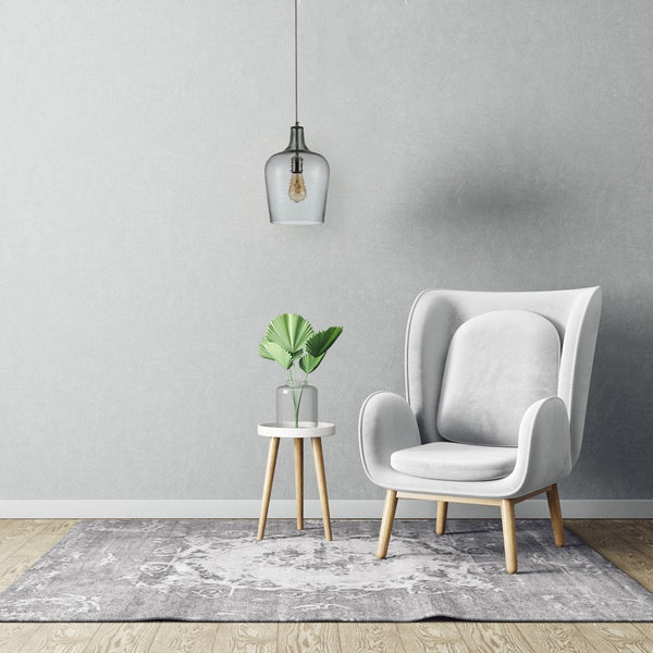 Vase Silhouette Textured Schoolhouse Pendant Ceiling Light