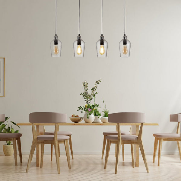 Vase Silhouette Textured Schoolhouse Pendant Ceiling Light