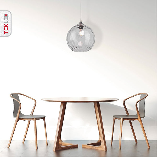 Celestial Dimpled Glass Globe Pendant Ceiling Light
