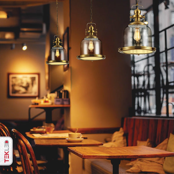 Riley Industrial Vintage Pendant Light Enclosed Pendant Light