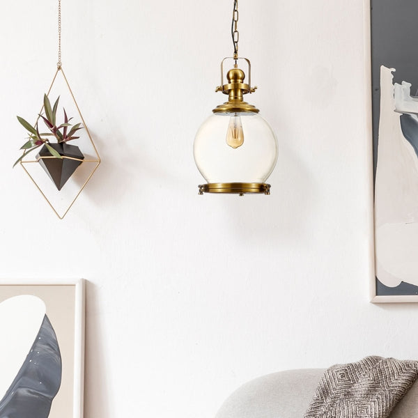 Riley Industrial Vintage Pendant Light Enclosed Pendant Light