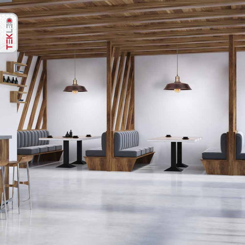 Rusty Brown Metal Step Flat Pendant Ceiling Light E27