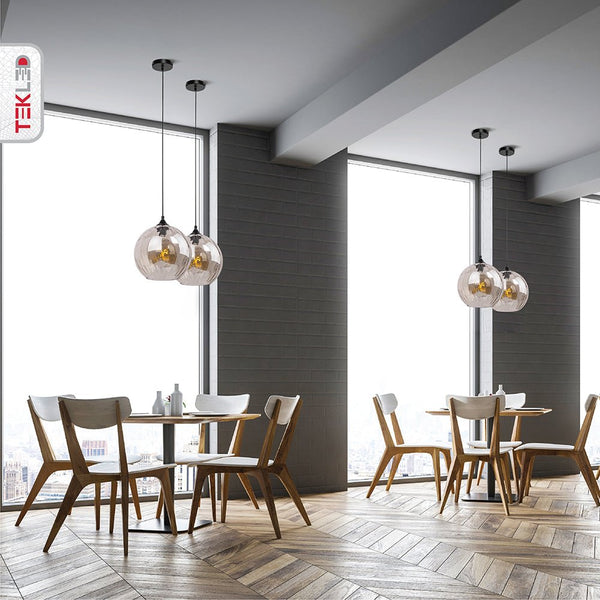 Celestial Dimpled Glass Globe Pendant Ceiling Light