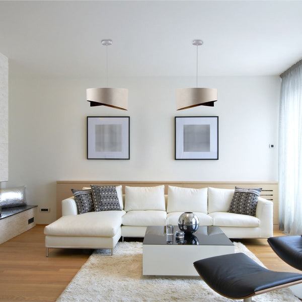 Double Fabric Shade Pendant Ceiling Light