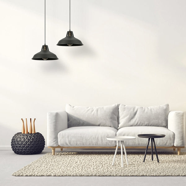 Black Metal Step Pendant Ceiling Light E27