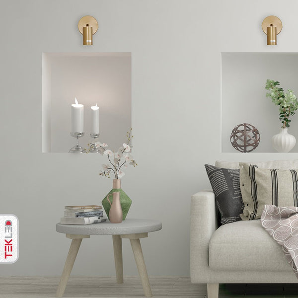 Gold Metal Spot Wall Light GU10 Fitting