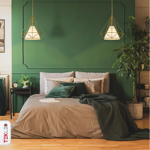 Opal Shade Wired Geometric Cage Pendant Ceiling Light