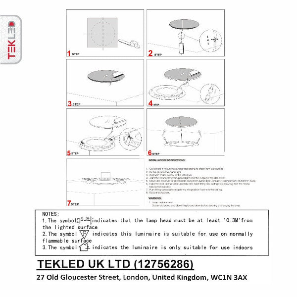 3W Downlight LED Round Slim Panel Light 3W D85mm
