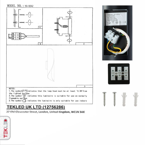 Black Gold Metal Cylinder Wall Light 2xG9 Fitting