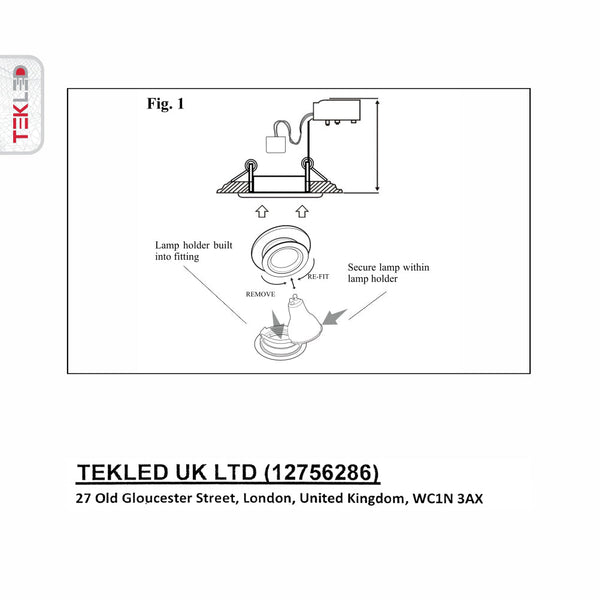 Low Glare Diecast Aluminium Fixed Downlight GU10 Fitting