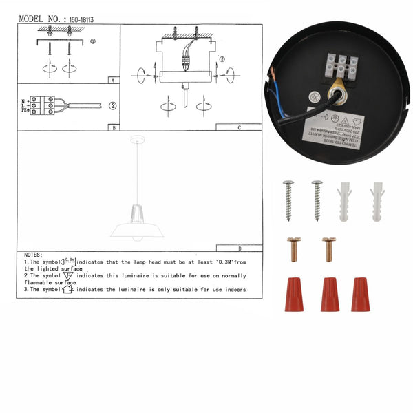 Metal Step Pendant Ceiling Light E27