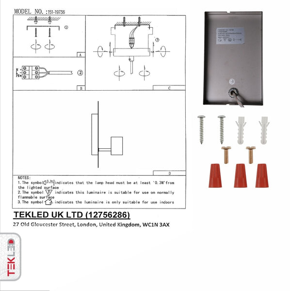 Gold Metal Wall Light E27 Fitting