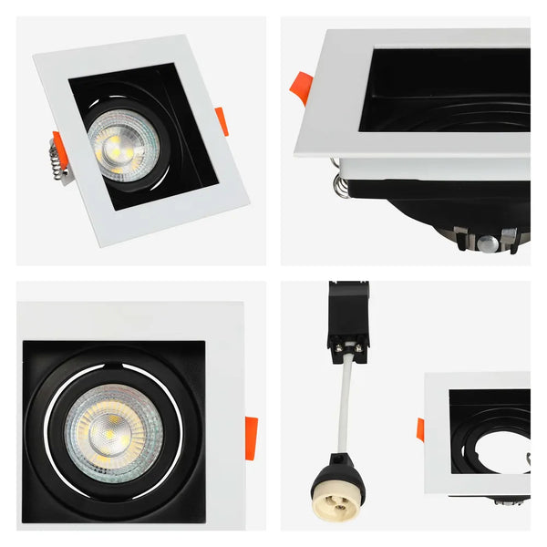 Valiant Tiltable Square GU10 Downlight
